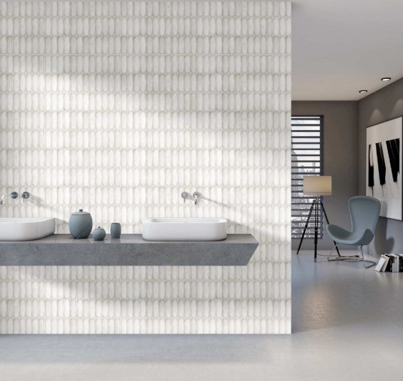 Digital Subway Tiles Code Luna White (300x600 mm)