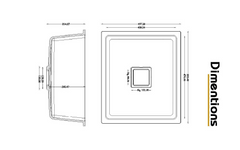 Kitchen Quartz Sink Size 21X18 Inch
