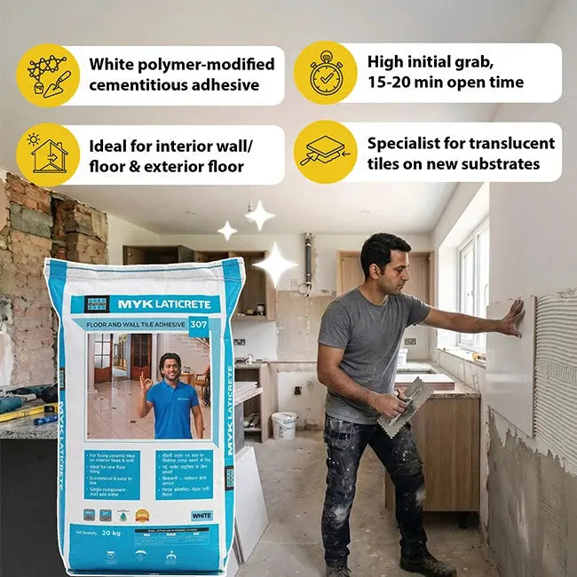 MYK Laticrete 307 Tile Adhesive – White – 20 Kg Bag