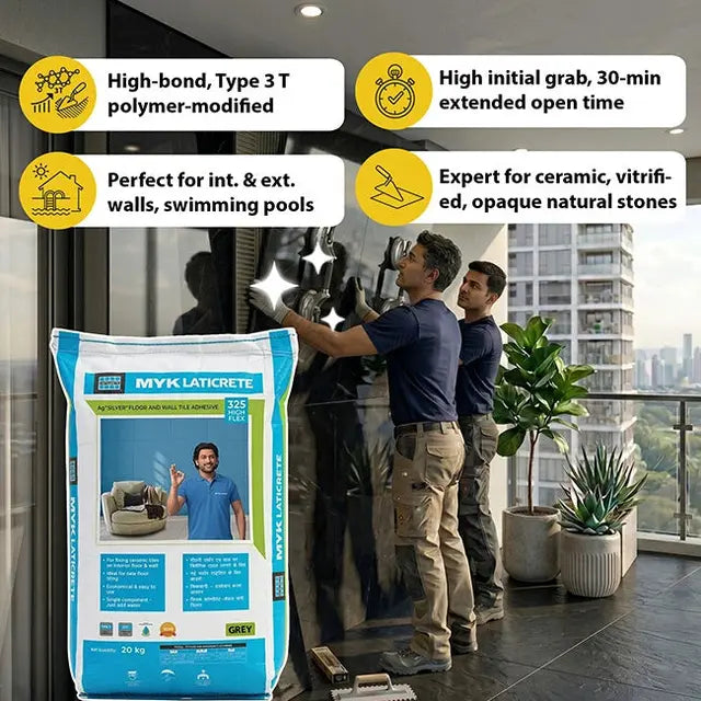 MYK Laticrete 325 Tile Adhesive – Grey – 20 Kg Bag