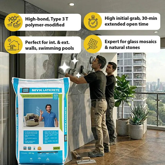 MYK Laticrete 325 Tile Adhesive – White – 20 Kg Bag