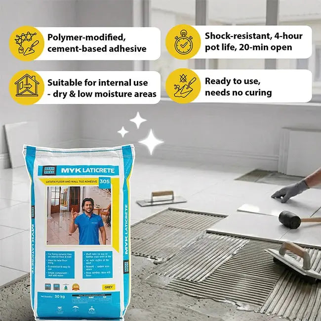 MYK Laticrete 305 Tile Adhesive – Grey – 30 Kg Bag
