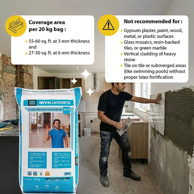 MYK Laticrete 307 Tile Adhesive – Grey – 20 Kg Bag
