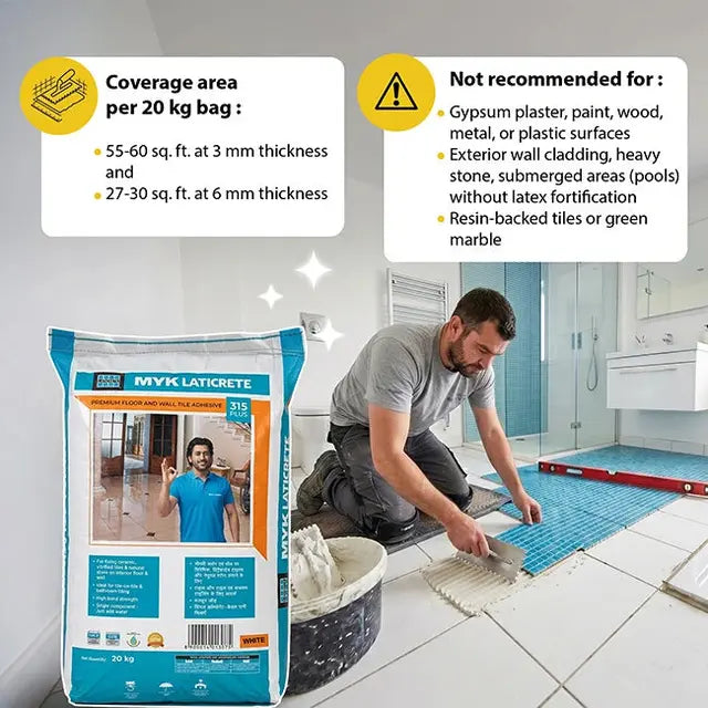 MYK Laticrete 315 Tile Adhesive – White – 20 Kg Bag