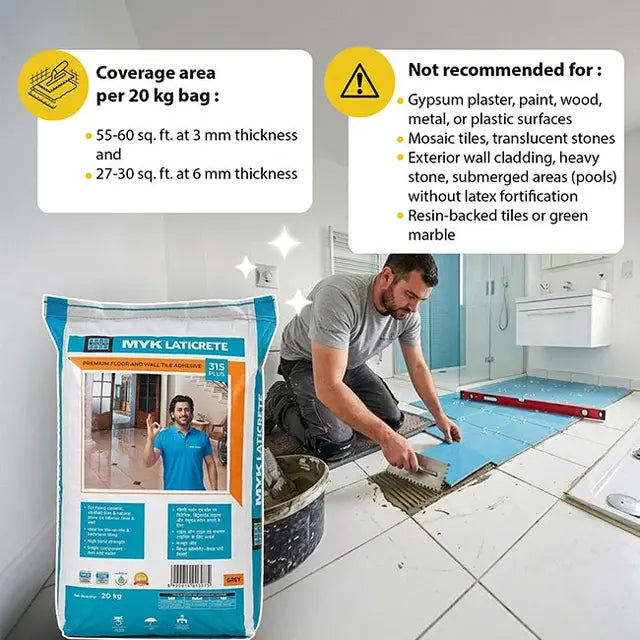 MYK Laticrete 315 Tile Adhesive – Grey – 20 Kg Bag