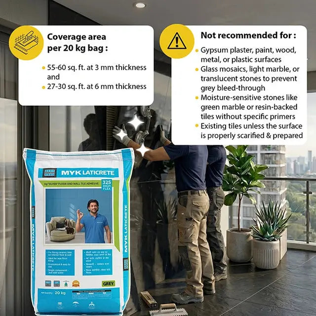 MYK Laticrete 325 Tile Adhesive – Grey – 20 Kg Bag
