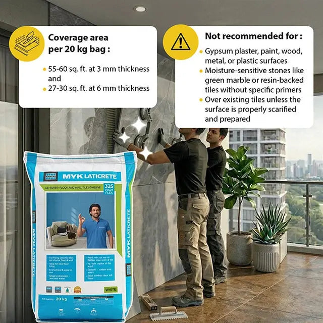 MYK Laticrete 325 Tile Adhesive – White – 20 Kg Bag