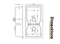 Kitchen Quartz Sink Size 20X40 Inch