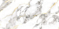Marble pattern with gold accents on a white background
