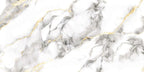 Marble pattern with gold accents on a white background