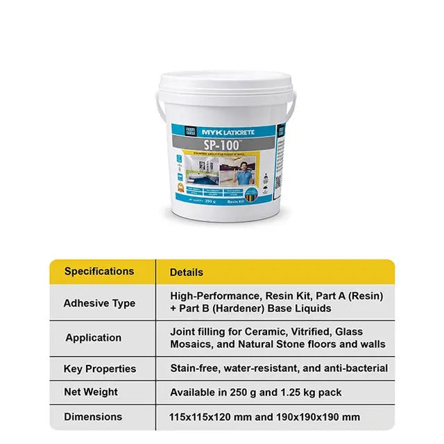 MYK Laticrete SP-100 Epoxy Tile Grout – Resin & Hardener Part A + B