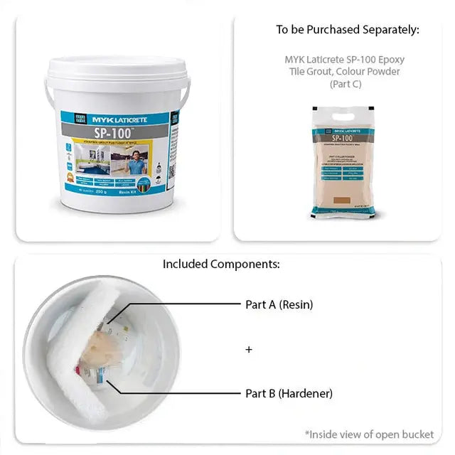 MYK Laticrete SP-100 Epoxy Tile Grout – Resin & Hardener Part A + B