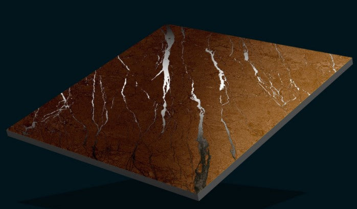 Digital Vitrified Carving Tiles Code Aleut Copper (600x600 mm) Carving