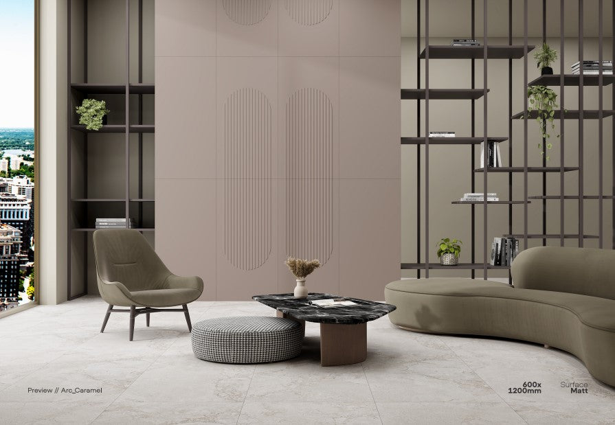 Digital Vitrified Tiles Code Arc Caramel (600x1200 mm)