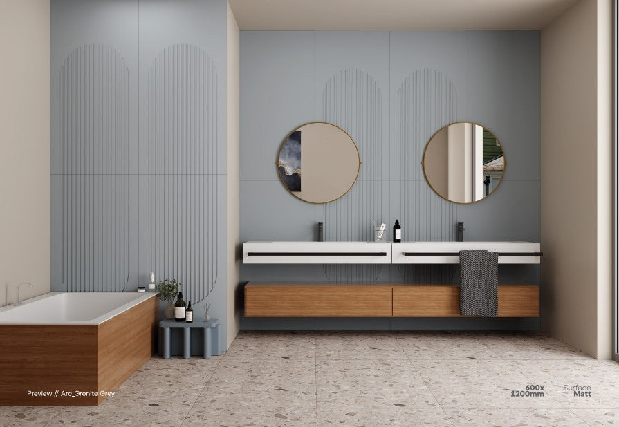 Digital Vitrified Tiles Code Arc Grenite Grey (600x1200 mm)