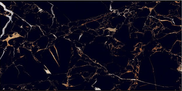 Digital Vitrified Tiles Code Astonia Black Endless (600x1200 mm) High Glossy