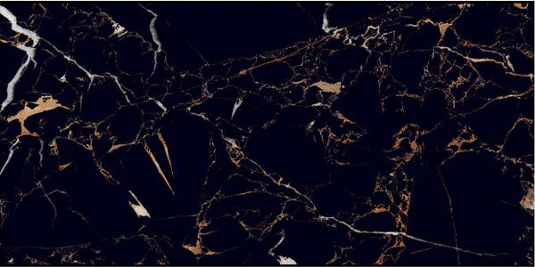 Digital Vitrified Tiles Code Astonia Black Endless (600x1200 mm) High Glossy