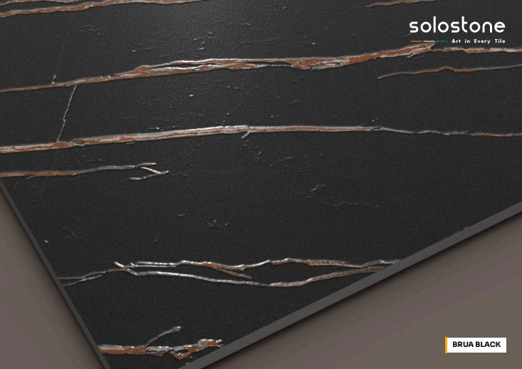 Digital Vitrified Tiles Code Brua Black (600x1200 mm)