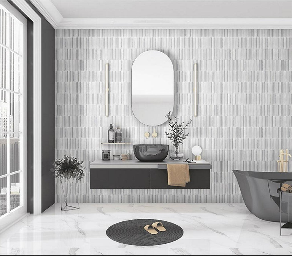 Digital Subway Tiles Code Bissel Cosmo Bianco (300x300mm)