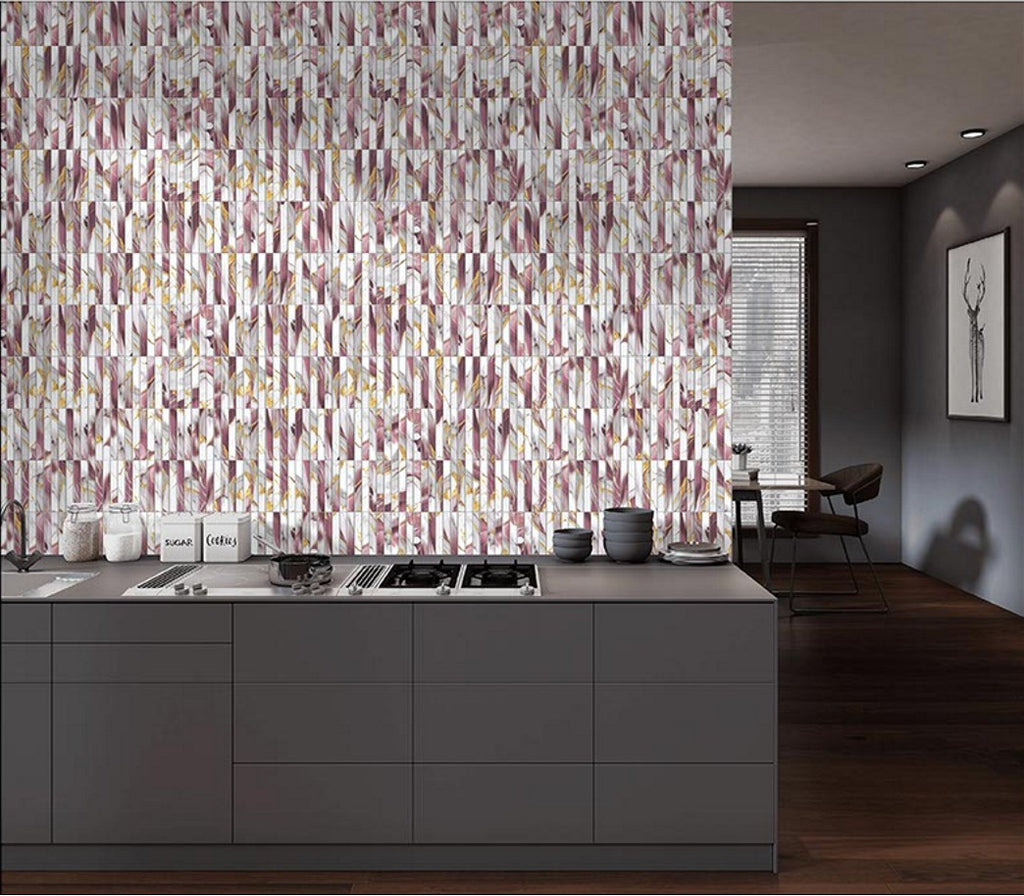 Digital Subway Tiles Code Bissel Cosmo Damson (300x300mm)