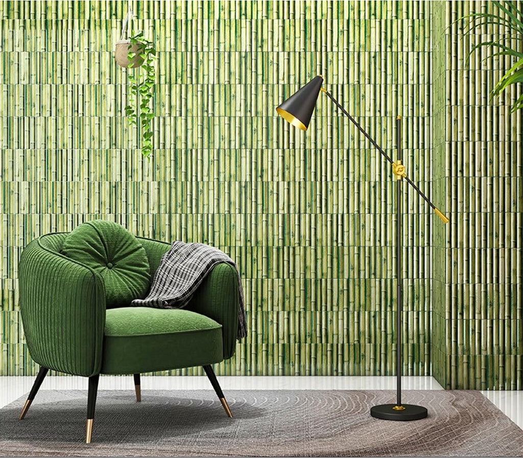 Digital Subway Tiles Code Bumpy Cosmo Bamboo Teal (300x300mm)