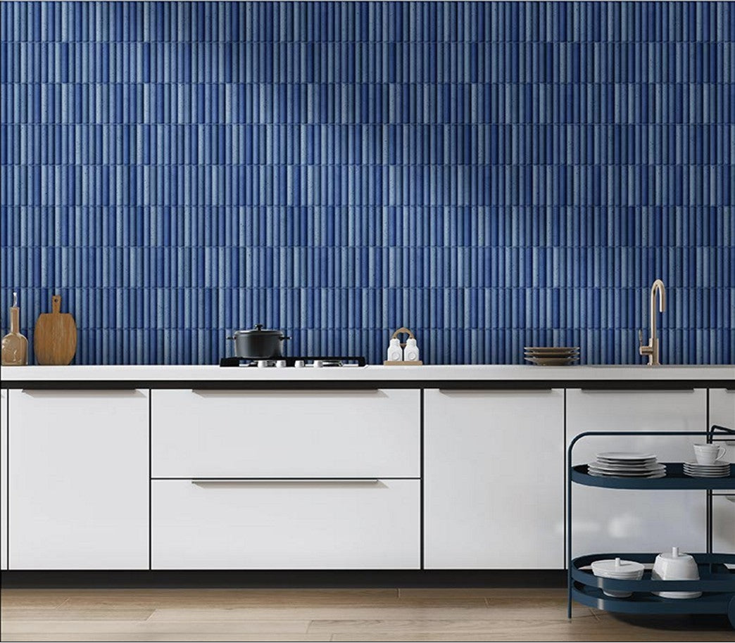 Digital Subway Tiles Code Bumpy Cosmo Shappire (300x300mm)
