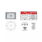 Futura SS Sink Size 21x18 Inch