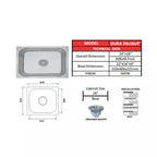 Futura SS Sink Size 24x18x9 Inch