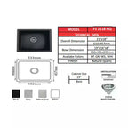 Futura Quartz Sink Size 21x18 Inch