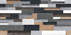 Digital Ceramic Tiles Code Harmony Black & White (300x6000 mm) High Depth