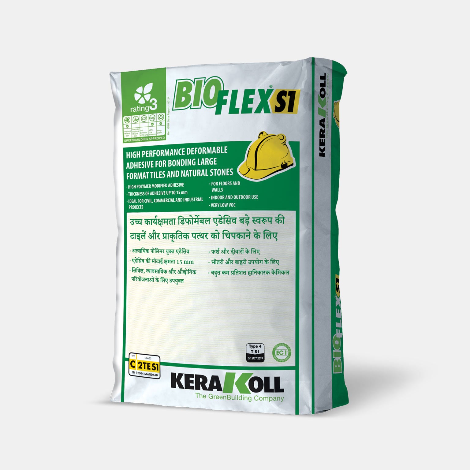 Kerakoll Bioflex S1 Grey Highly Flexible Polymer-Modified Tile Adhesive – 20 kg