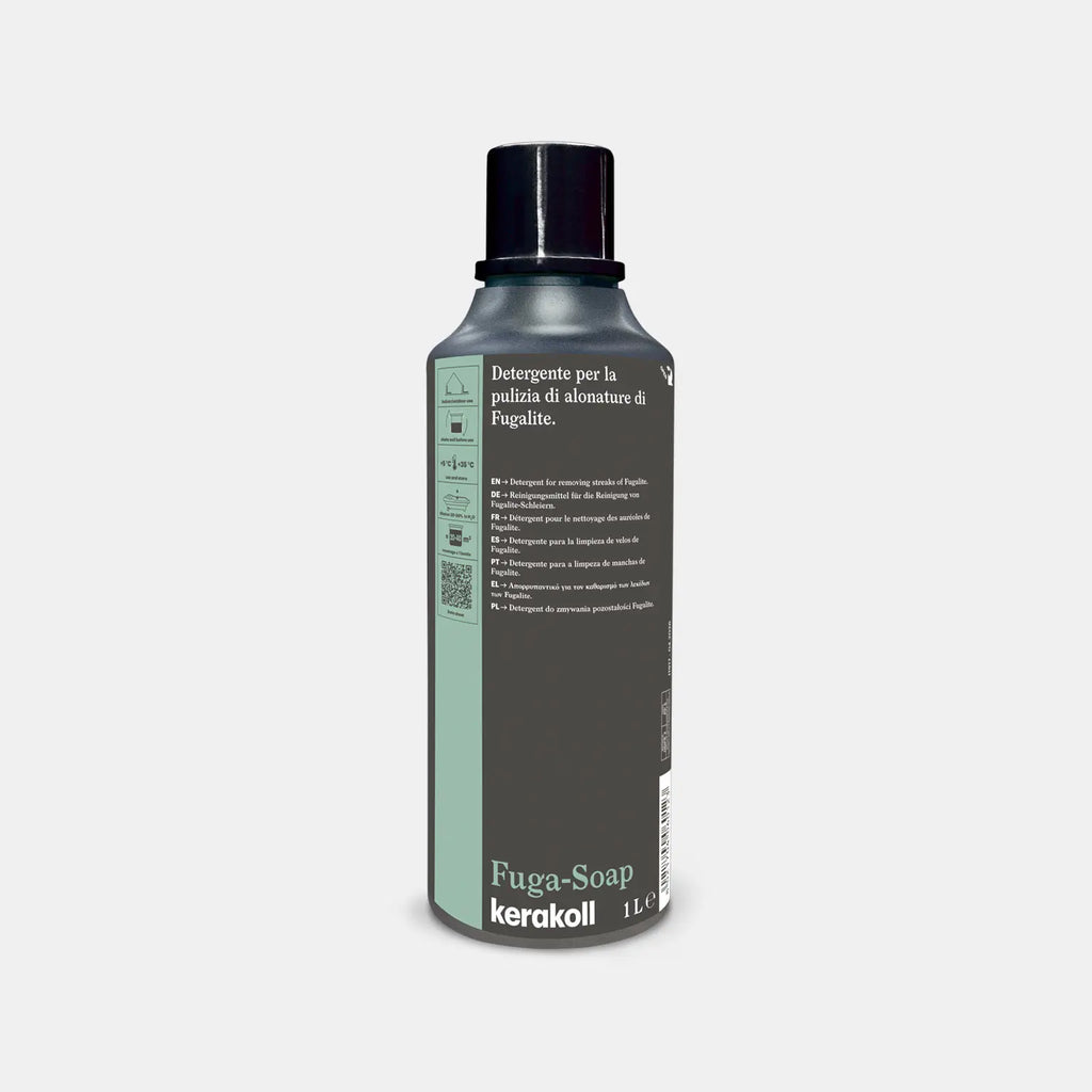 Clean and maintain tiles effortlessly with Kerakoll Fuga-Soap Eco (1L). Perfect for removing grout residues from porcelain, ceramic, and natural stone.