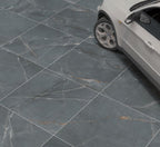Digital Parking Tiles Code Latina Slate Nero (600X600 mm) 12mm