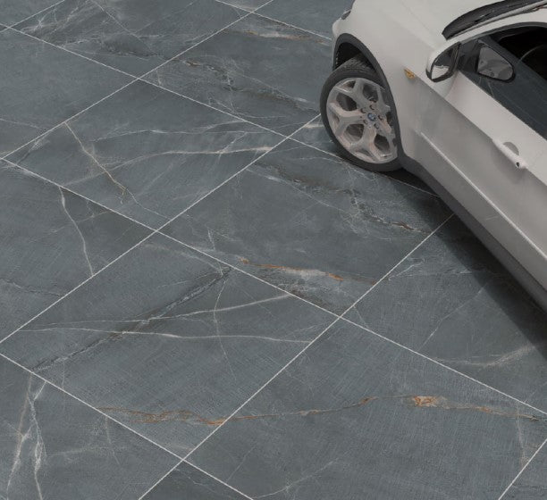 Digital Parking Tiles Code Latina Slate Nero (600X600 mm) 12mm