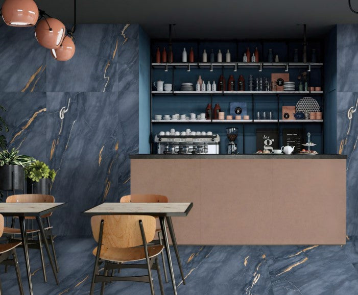 Digital Vitrified Tiles Code Lebeccio Blue (600x1200 mm)