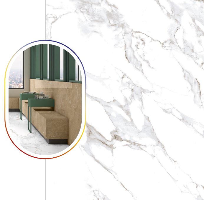 Digital Vitrified Tiles Code Lerox White (1200x1800 mm) Glossy