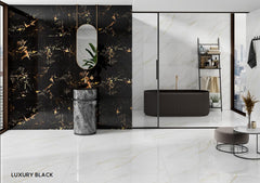 Digital Vitrified Tiles Code Luxury Black (600x1200 mm) High Glossy