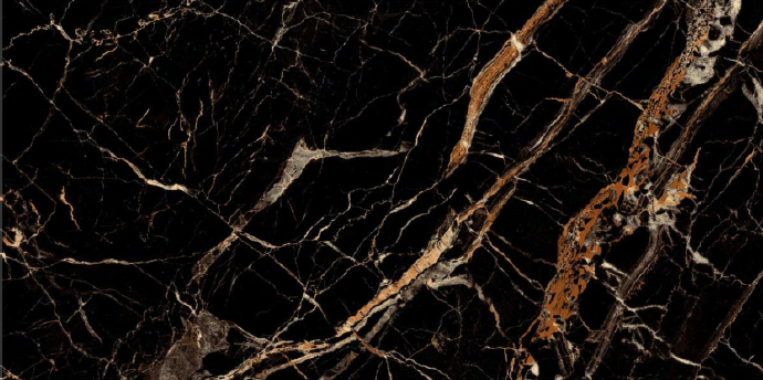 Digital Vitrified Tiles Code Madison Black (600x1200 mm) High Glossy