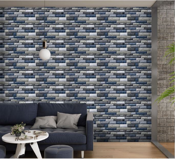 Digital Elevation Tiles Code Modern Blue (300x600 mm) High Depth