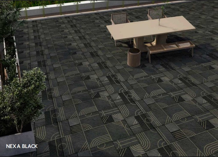 Digital Vitrified Tiles Code Nexa Black (600x1200 mm)