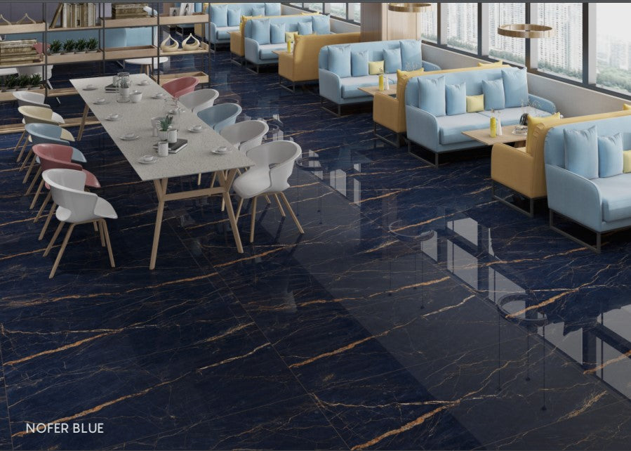 Digital Vitrified Tiles Code Nofer Blue (600x1200 mm) High Glossy