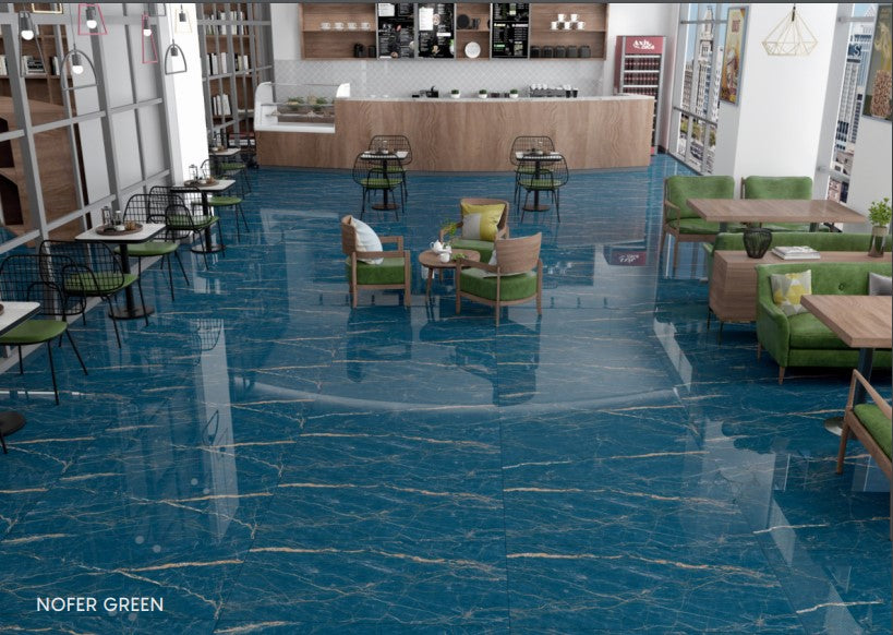 Digital Vitrified Tiles Code Nofer Green (600x1200 mm) High Glossy