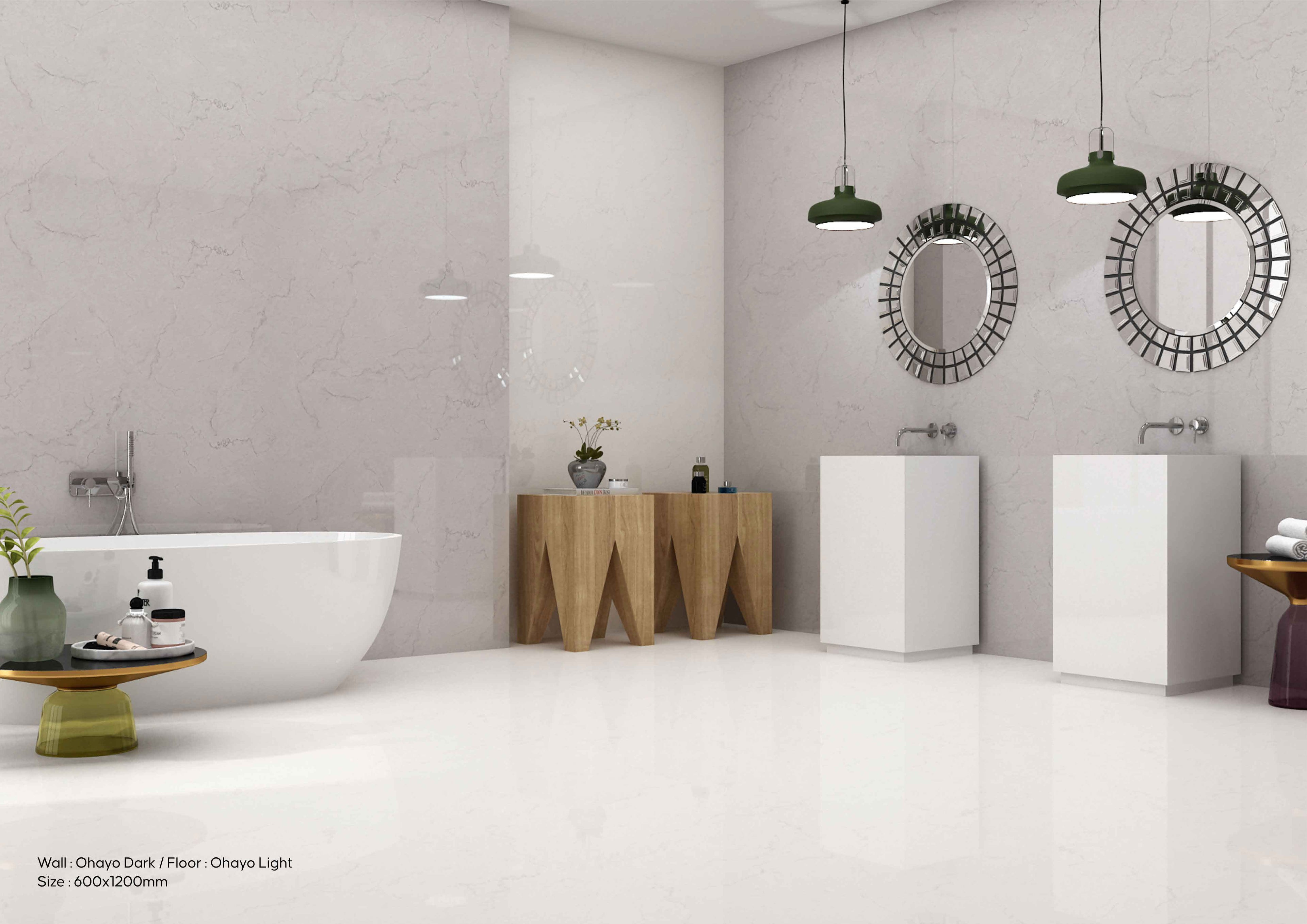 Digital Vitrified Tiles Code Ohayo Dark (600x1200 mm) Glossy Endless