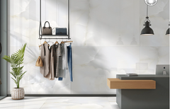 Digital Vitrified Tiles Code Praga Onyx White (1200x1800 mm) Glossy