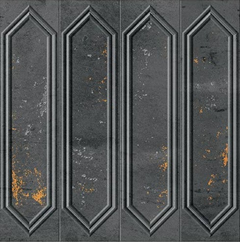 Digital Subway Tiles Code Picket Cosmo Ebony (300x300mm)