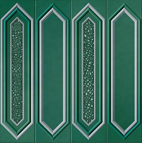 Digital Subway Tiles Code Picket Cosmo Teal (300x300mm)