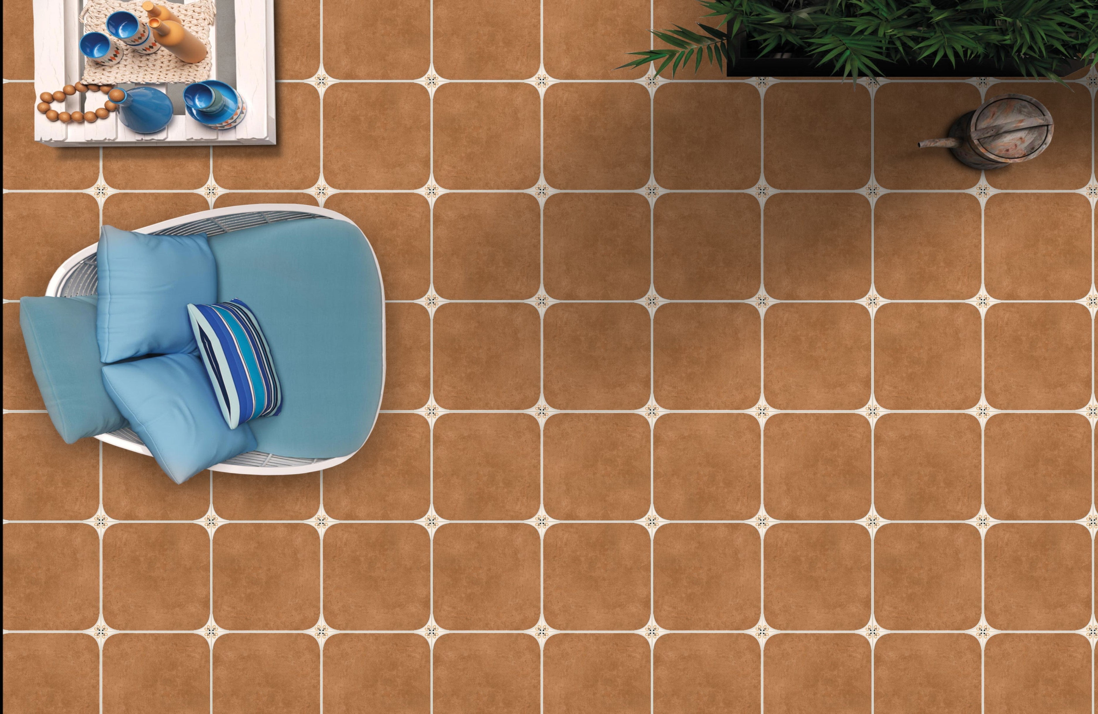 Digital Moroccan Tiles Code Raavi Brown (300x300mm)