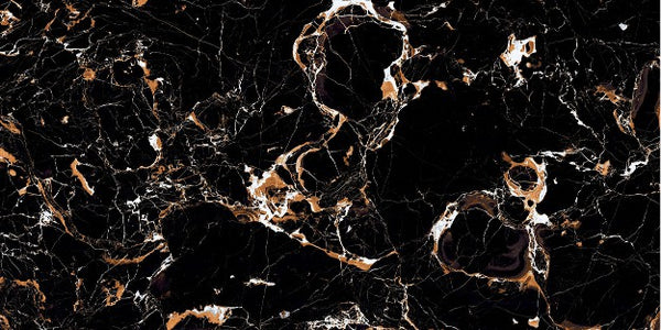 Digital Vitrified Tiles Code Saffron Black Endless (600x1200 mm) High Glossy