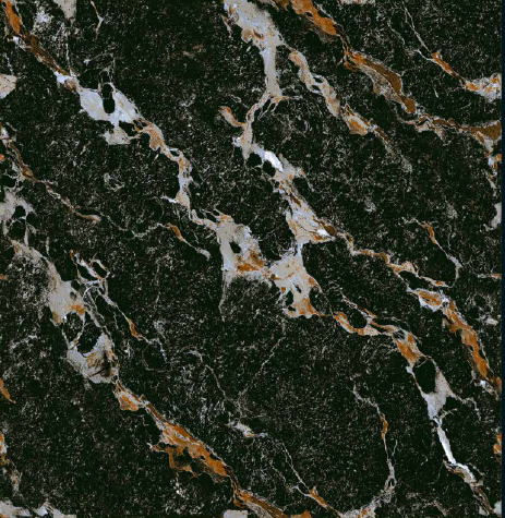 Digital Vitrified Carving Tiles Code Sparkle Black (600x600 mm) Carving