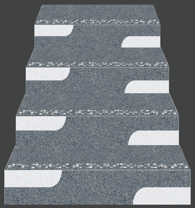 Digital Step & Riser Tiles Code 1302 (1X3 Feet)